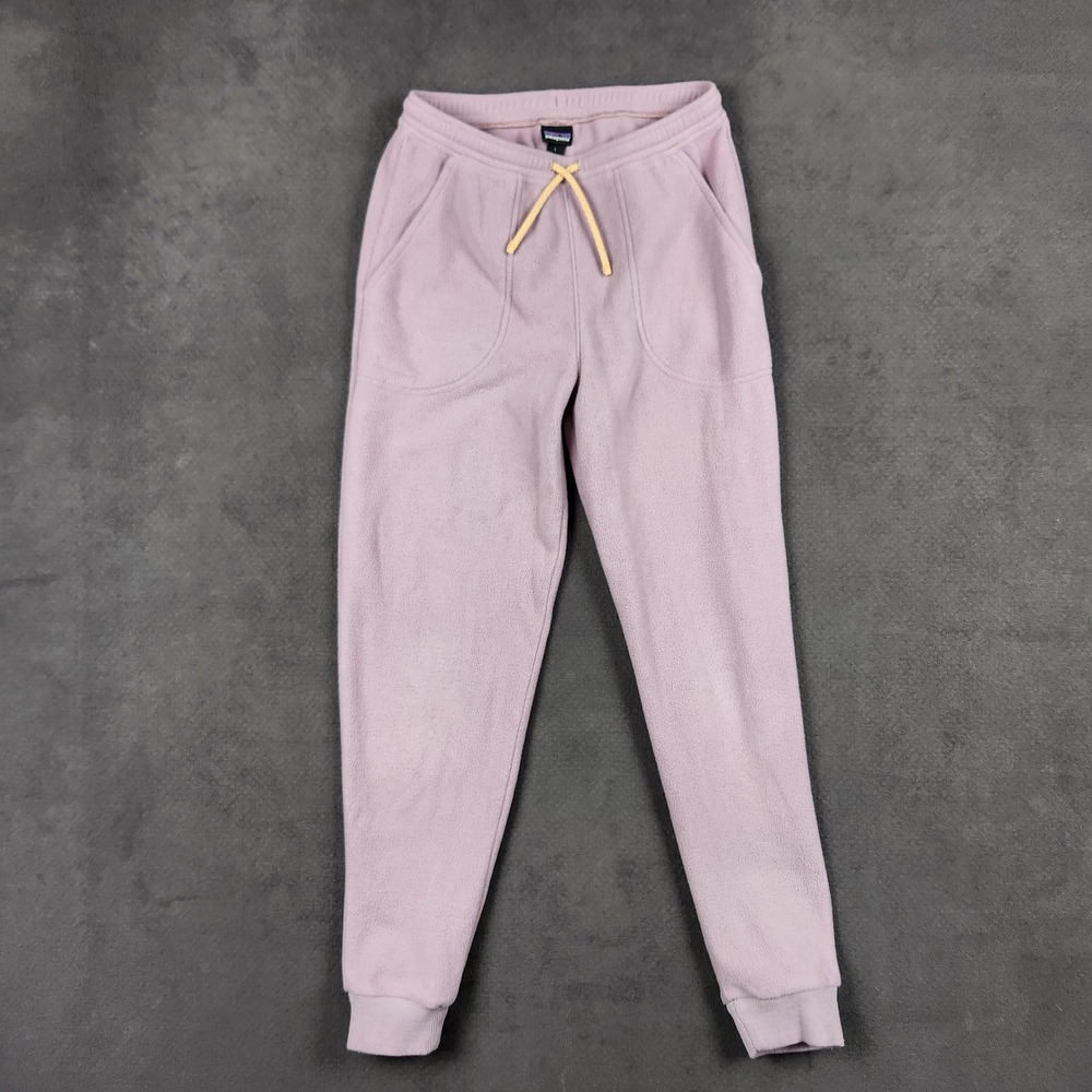 Patagonia Micro-D Joggers Kids Large 12 Pink Lightweight Fleece Pants 66700